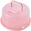 U/D Porta torta rotondo contenitore con manico adatto per torte piccole di 20,3 cm di diametro (rosa)
