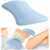 vamorry Cuscino di supporto lombare per alleviare il dolore alla schiena: cuscino lombare per dormire, cuscino in memory foam, cuscino a cuneo per chi dorme sul fianco, sulla schiena e sullo stomaco, cuscino