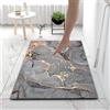 Hixingo Tappeto da Bagno in Diatomite, Tappeto Bagno Cucina Antiscivolo, Motivo Marmo Colorato Tappetino Assorbente e Asciugatura Rapida, Tappetino per Doccia e Ingresso (50x80cm,Oro Grigio)
