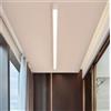 TZSMUM Plafoniera LED Soffitto Interno Moderna Design Lampada da Soffitto Rettangolare Decorativa Plafoniera Alluminio Lunga per Camera da Letto Corridoio Soggiorno (Bianco-Luce Calda,60cm)