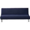 Odot Tinta Unita Copridivano, Copridivano 1-3 posti Senza Braccioli, Jacquard Copri Divano Universale Copridivani per Pieghevole per mobili per Soggiorno (S(120-155cm),Blu Navy)