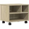 vidaXL Supporto per Stampante con Ruote Rovere Sonoma 41x32x34,5 cm, Supporto per Computer, Organizer per Stampante, Tavolo da Stampante portaoggetti