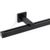 deco-raum Binario per tende a scorrimento interno rettangolare, cubo, 20 x 20 mm, nero opaco, 310 cm, montaggio a parete, su misura, adatto per tenda a pannello