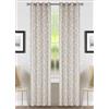 HOME ZEN HOUSEHOLD LINEN Tenda in bouclé jacquard art HEART con disegno a cuori e anelli diam. 4cm, semitrasparente, 140x280cm, rifinita nei dettagli (TORTORA)