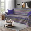Tata Home Telo Arredatutto Copritutto Copridivano Copriletto Grandfoulard in Cotone Made in Italy Fantasia (Baia Lilla, Singolo 180x300 cm)