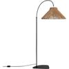 LEDKIA LIGHTING - Lampada da Terra per Esterni | Metallo e Corda | Grado di Protezione IP44 | Compatibile con Lampadine E27 fino a 60W | Design Unico e Naturale, Naturale