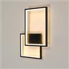 TEKHOME Applique LED Moderna 24W da Parete, CCT Switch 3000K/4000K/6500K, Lampada da Muro Design Geometrico per Soggiorno Camera Corridoio, IP20 - Serie AQ34 (NERO)