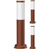 ledscom.de 3 lampade da vialetto/lampioni da marciapiede PORU per esterni, IP44, 39 cm, marroni, 1x E27 max. 40 W