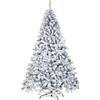 Nataland Albero di Natale Artificiale Verde Innevato Modello Monte Bianco Altezza 150 Cm, Abete Super Folto con Effetto Realistico e Rami Con Aghi Anticaduta