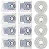 StarRing Set di 12 panni per aspirapolvere Roborock QV 35A/QR 798/QR 598, include 4 panni mocio, 8 sacchetti per la polvere