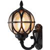 WADRBSW Lampada da parete a sfera in vetro da giardino Applique da parete impermeabile per esterni Lanterna da parete per portico esterno Supporto a parete per casa, garage, apparecchio di illuminazione per