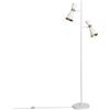 LEDKIA LIGHTING LEDKIA Lampada da Terra Metallo 2 Faretti Jigger Bianco