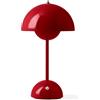 Luxio Lampada da tavolo LED Milano, senza fili ricaricabile da 5000 mAh, colore rosso. Intensità regolabile e 3 temperature di colore. IP44. Cavo USB e presa UE inclusi.