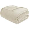 IlGruppone Coperta Plaid Tinta Unita Pile Morbida Calda 210Gr/Mq Flanella di Microfibra Letto Copertina Divano Vellutata Invernale Singolo Matrimoniale - 2 Piazze 190x200Cm - Beige