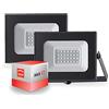 PEGASO - SET DI 2 FARO LED FLOODLIGHT - da esterno IP65-20W - FARI LED con LUCE BIANCA FREDDA 6000K - design ULTRASOTTILE - 1600 LUMEN