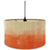 Morbuy Acquerello Paralume a Tamburo in Bambù, 1 Pezzo Paralume Sostituibile Lampada da Tavolo, Lampada da Terra, Lampada Accessorio, Lampadario, Decorazioni per Casa (30CM,Arancione)