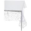 Casatessile Tovaglia Trasparente plastificata Italiana Cristallo Fantasia Tovaglia PVC Plasticata Esterno - VAR. 7, 6 posti 140x180 cm.