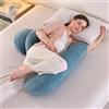 SHANNA Cuscino Gravidanza per Dormire, Cuscino allattamento e Gravidanza, 2024 NUOVO Cuscino Comfort Regolabile per Tutto Il Corpo, Maternità e Cuscino Supporto, Fodera Rimovibile e Lavabile (Azul)
