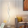AvgnLxqe Lampada da Terra Salotto LED, 52W Piantana Lampada da Terra Dimmerabile Con Telecomando,155cm Lampada da Pavimento Moderno Spirale Design Per Comodino Camera da Letto Ufficio Lettura（bianco）
