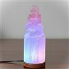 INKANAT Lampada Selenite 15 cm USB - Luce LED cambia colore - Lampada in cristallo energetica per decorazione, meditazione, yoga, relax e regali spirituali