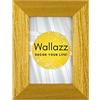Wallazz Cornice Portafoto in Legno Pregiato - Made in Italy - Vetro Sintetico Infrangibile Crilex - Disponibile in Diverse Varianti - Design Italiano e Qualità Artigianale, 13x18cm Oro