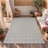 Paco Home Tappeto Per Esterno Da Balcone Terrazza Tappeto Cucina Moderno Boho Etnico, Dimensione:80x250 cm, Colore:Beige 8
