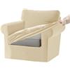 KYJSW Copridivano in Velluto 1/2/3/4 Posti, Copridivani Ektorp Elasticizzato Antiscivolo con Fodera Separata per Schienale E Federa per Cuscino (Colore Beige,1 Posto 3 PCS)