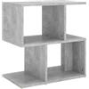 vidaXL Comodino Grigio Cemento 50x30x51,5 cm in Legno Multistrato