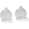 C.X.Y. 10 Pezzi Sfere Da Appendere Vetro Portacandele Diametro 10CM/12CM Decorazione Addobbo (DIAMETRO 10CM)