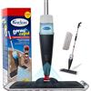 IPEA Scopa Lavapavimenti a Spruzzo in Alluminio con Panno in Microfibra - Super Leggera - Mop Scopa a Spruzzo Spray con Flacone per Lavare Pavimenti, Rimuovere la Polvere, Pulire i Vetri