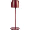 H&H Lampada da Tavolo Eureka in Metallo Rosso 38 cm - Ricaricabile a LED con Touch Dimmer - 3 Temperature Colore (calda, neutra, fredda) - Batteria al Litio 5200 mAh - Autonomia 10 Ore