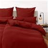 Blumtal Copripiumino Singolo 155x200 e Federa 50x80 - Set di Lenzuola in microfibra extra morbida certificata Oeko-Tex, Set Copripiumino Singolo con 1 Federa - 2 pezzi - Rosso Aurora