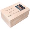 Creative Deco Scatola Commemorativa Personalizzata | In legno, incisione e stampa a colori personalizzata, scatola commemorativa per conservare i ricordi dei defunti