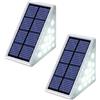 Frilla Lampade Solari da Esterno Impermeabili - Set da 2, 13 LED per Lampada, Bianco Caldo 3000K, IP44, Autonomia 6-8 Ore, Installazione Senza Fili | LUMOSTEP
