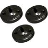 LEDSone Rosone da soffitto in stile industriale retrò, 108 mm, morsetto flessibile, piastra in metallo per lampada, accessori per coperture da soffitto (nero lucido, confezione da 3)