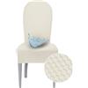 BANZAII TEXTILE INNOVATOR ONLINE Banzaii Coprisedia con Schienale Tondo 2 Pezzi Impermeabili, Antimacchia, Elasticizzati - Vestisedia Seduta e Schienale Tondo per Cucina, Sala da Pranzo, Ristorante - Panna, Made in Italy