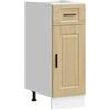 vidaXL Base da Cucina Porto Rovere Sonoma in Legno Multistrato, Mobile Base lavello, Mobile Base Cucina con cassetto, Mobile Base lavello