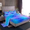 Loussiesd Set di lenzuola a forma di sirena, con bilance di pesce, set di lenzuola subacquee set di biancheria da letto da sogno, lenzuolo con angoli e lenzuolo e 2 federe matrimoniali