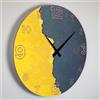 Giallobus - Orologio Linea Basic - Vector number - Legno Mdf - Basic 30x30 - Meccanismo silenzioso - Pronto da appendere - Orologi moderni