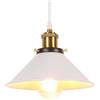 iDEGU Lampada a Sospensione Retrò 22cm Lampada da Soffitto Vintage in Metallo E27 Lampadario a Sospensione Moderno Stile Scandinavo Plafoniera per Soggiorno Cucina Camera Ristorante (Bianco)