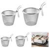 Generico Cestello per Pasta Separati in Acciaio Inox, Scolapasta in Acciaio Inox con Manico, Cestello per Pasta in Rete con Manico per Appendere Perfetto per Cucina E Ristorante