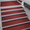 Generic Tappetini per Scale da Interno, Morbidi, Antiscivolo, Lavabili, Rimovibili, tappetini di Sicurezza per Scale, Perfetti per Animali Domestici e Anziani (15 Pezzi, 30x85 cm, Rosso)
