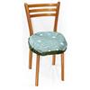 Russo Tessuti 6 Cuscini Sedie Cucina Coprisedia Imbottiti Rotondi Elastico Shabby Cuore Allungato -Verde