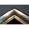 Artecentro Cornice Dorata per Quadri - Oro/Colore con o Senza passepartout in Legno-Varie Misure (Argento, 30 x 40 + passepartout)