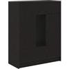 vidaXL Credenza con Cassetti e Ante Rovere Nero 73x31x90 cm, armadietto, Armadio credenza, Armadio da corridoio, Armadio Buffet, Armadio da Cucina