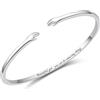 BEILIN Bracciali da donna in argento Sterling con scritta Come to My Arm, coppia che abbraccia, braccialetti a fascia nuziale, bracciale mantra inciso, gioielli per donne e adolescenti, W/0.10 L/6.3