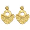 VLNET Vestopazzo orecchini pendenti in ottone con mix geometrie in ottone effetto battuto.Nickel tested.Unisex