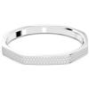 Swarovski Bracciale rigido Dextera, Forma ottagonale, Pavé, Medio, Bianco, Placcato Rodio