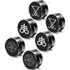 KBNSUIAN 3 paia di orecchini magnetici con simbolo satanico nero per donne e uomini Sigil di Lucifero Baphomet Pentagramma Capra Leviatano Croce Non Forato Set di orecchini Protezione Talismano per uomo,