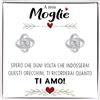 Bramart Orecchini Nodo Donna Moglie con finitura in Oro bianco giallo 18k Regalo mogli Idea per lei Compleanno, Natale - Cofanetto con DEDICA incluso. (Orecchini Nodo Argento - Moglie)